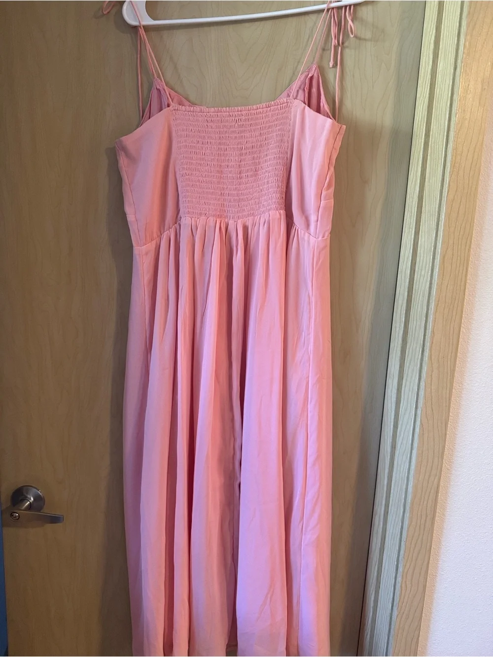 Abercrombie & Fitch Pink Spaghetti-Strap Maxi Dress